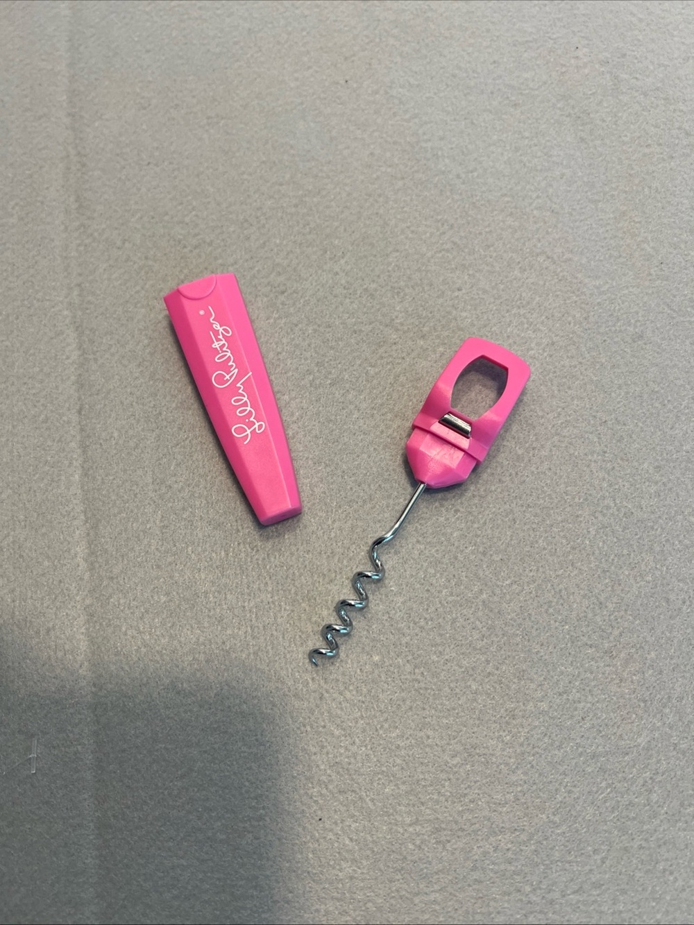 Lilly Pulitzer Pink Bottle Opener Wine Cork Screw New